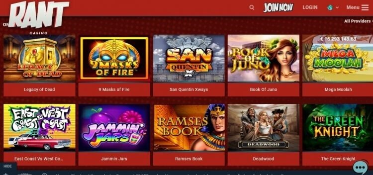 RANT Casino | Beste Online Casino Reviews | gokkasten