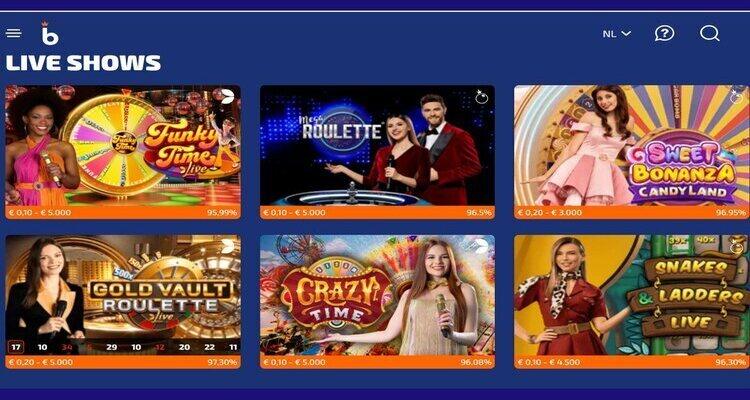 Betnation Casino live spelshows