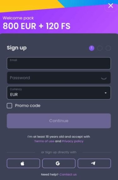 Betspino Casino account aanmaken