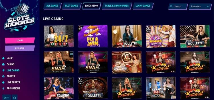 Slots Hammer Casino live casino