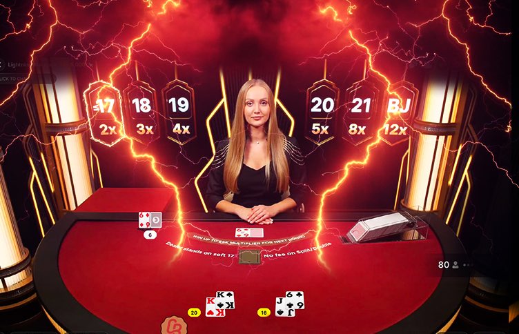 Lightning Blackjack | Beste Live Casino spellen | echt geld winnen