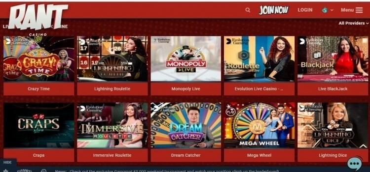 RANT Live Casino