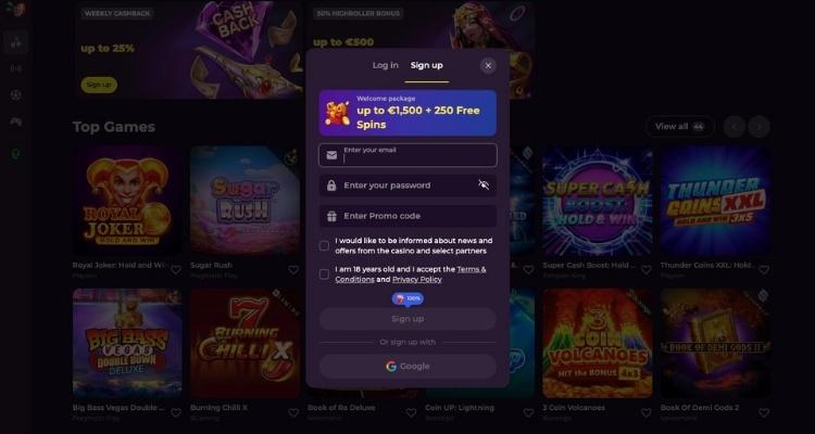 Zumospin casino online registratie