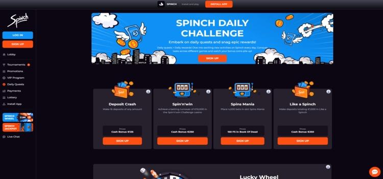 Spinch Casino | Beste Online Casino Reviews | Daily quests