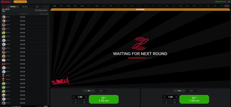 Aviator online casino spel