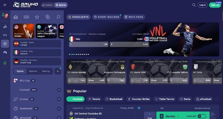 Bruno Casino sportsbook