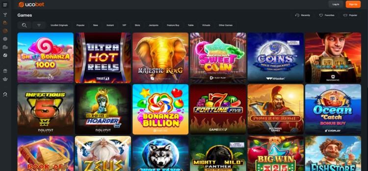 Ucobet Casino spelaanbod