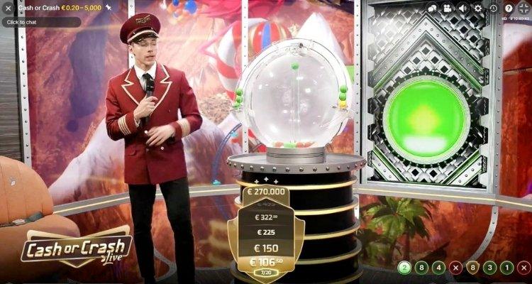 Cash or Crash Live gameplay