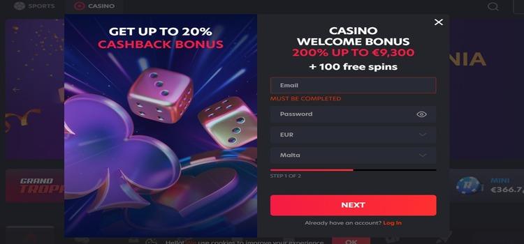 1Red Casino account aanmaken