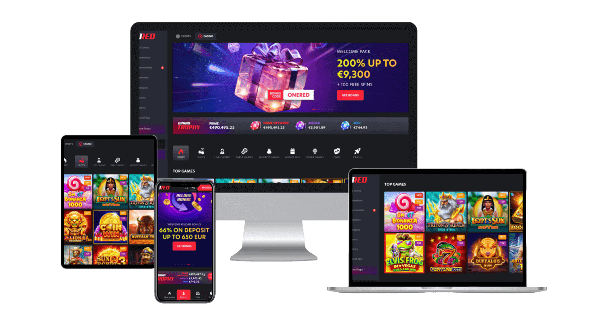 1Red Casino Beschikbaar Op Desktop, Laptop, Mobiel en Tablet