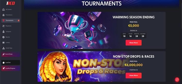 1Red Casino tournaments