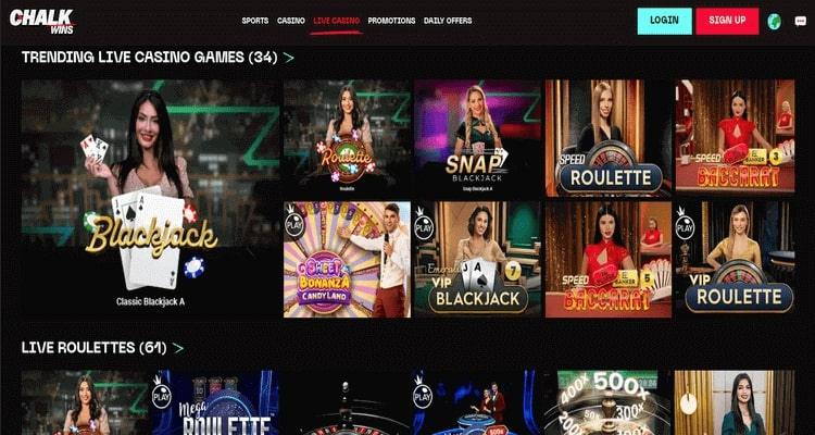 ChalkWins live casino