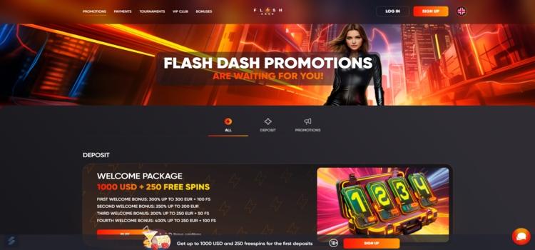 FlashDash Casino promos