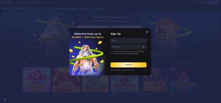 GxSpin Casino account aanmaken