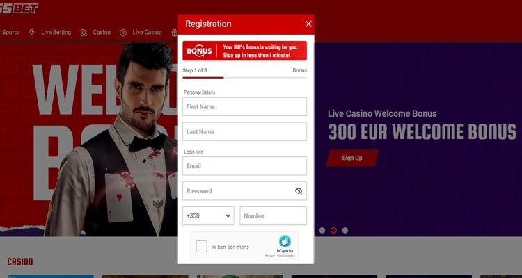 55Bet casino account aanmaken