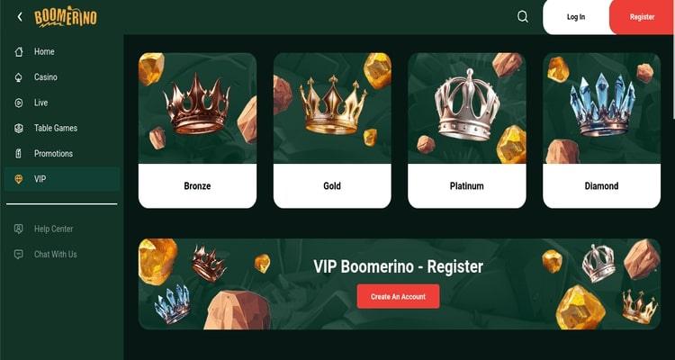 Boomerino casino VIP