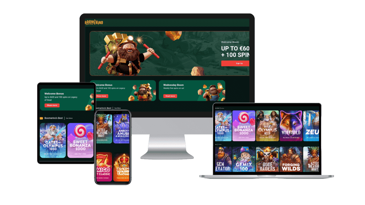 Boomerino casino mobiel en desktop