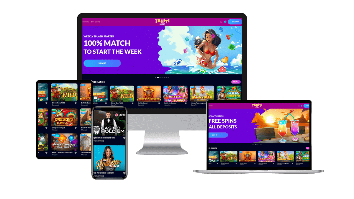 Tahiti Casino spelen op desktop en mobiel