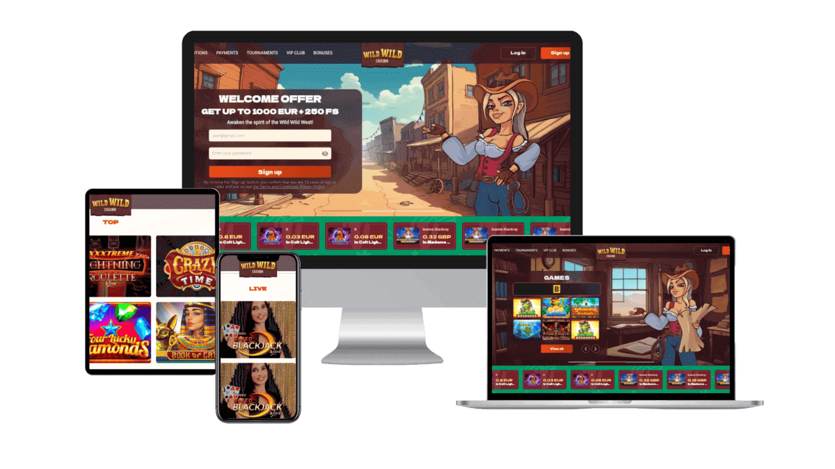 Wild Wild Casino spelen op desktop en mobiel