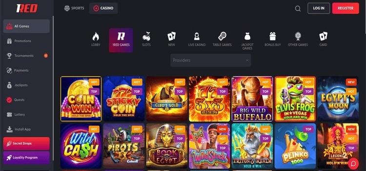 1Red Casino games