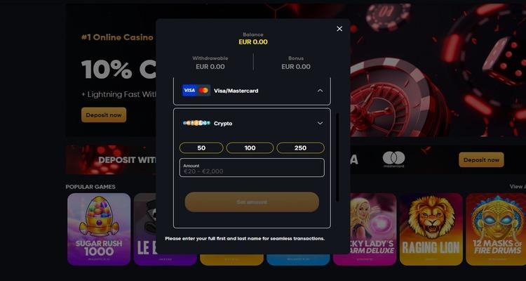 Instant Casino geld storten