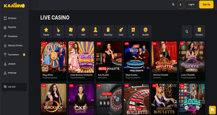 Kaasino live casino