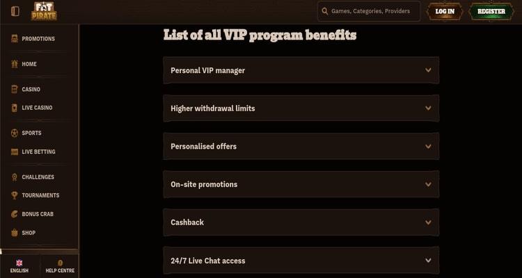 FatPirate VIP programma