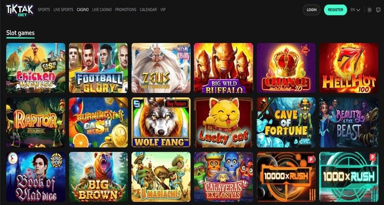 TikTak Bet casino slots