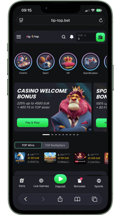 tip top homepage