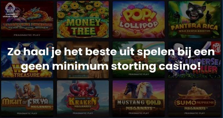 Spelen bij geen minimum storting casino