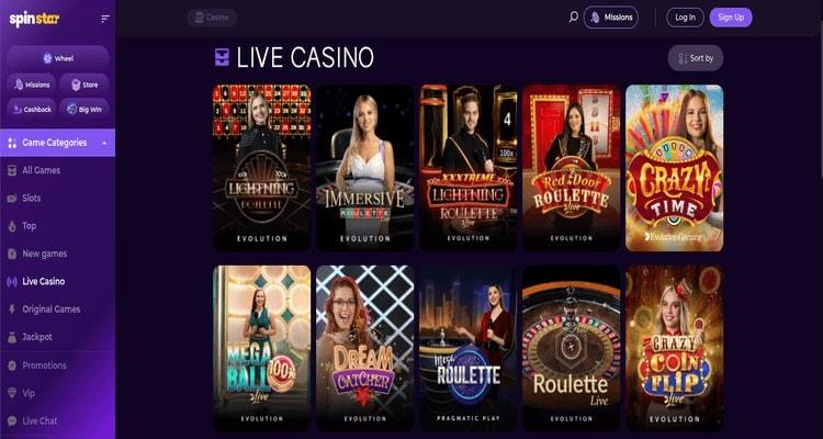 Spinstar live casino