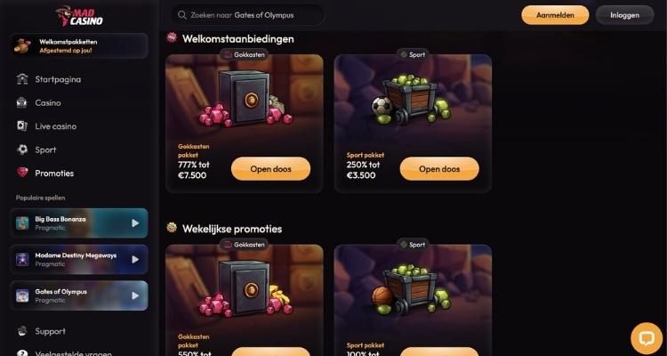 MadCasino Bonussen