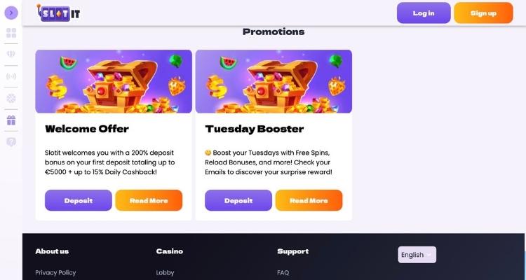 SlotIt Casino Bonus