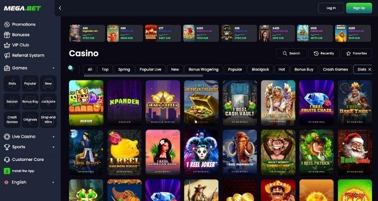 Mega.Bet casino spellen