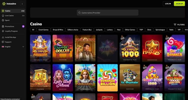 Instasino casino spellen