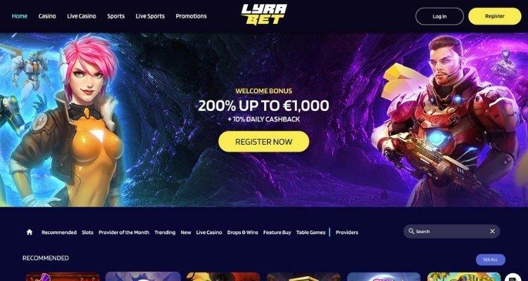 LyraBet Casino Home
