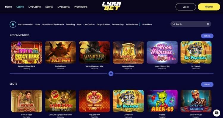 LyraBet Casino Spellen