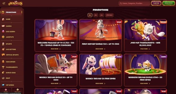Magius casino bonus