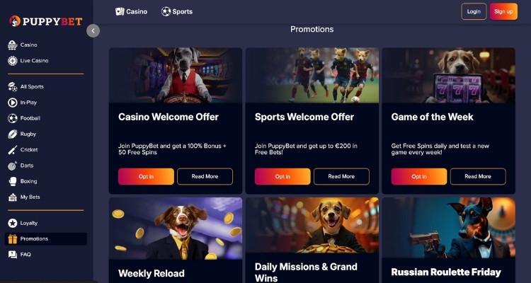 Puppybet Casino Bonussen