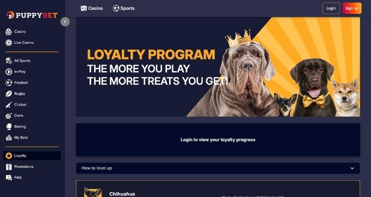 Puppybet Casino Loyalty Programma