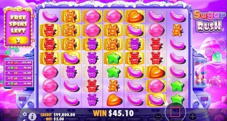 Sugar Rush free spins bonus