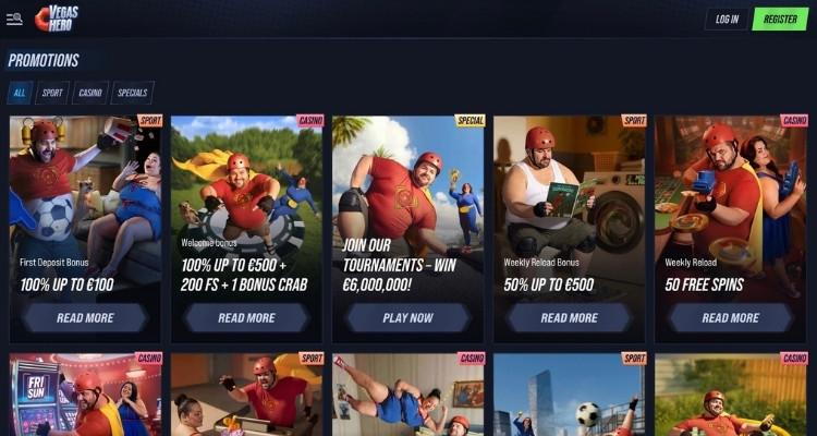 VegasHero casino bonus