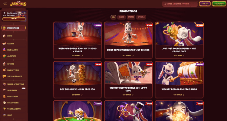 Magius casino bonus