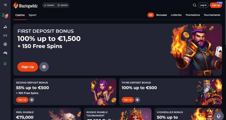 Blazingwildz casino bonussen