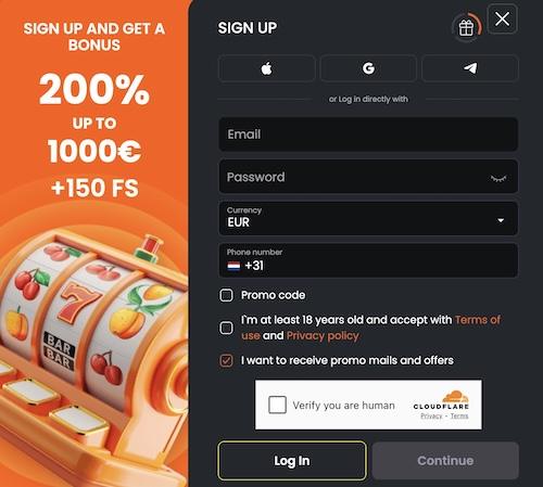 Nixbet casino registratie