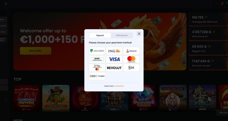 Nixbet geld storten