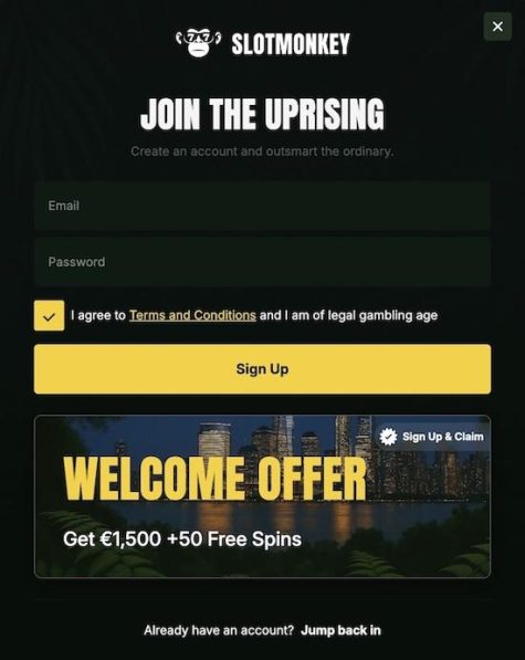 Slotmonkey casino registratie
