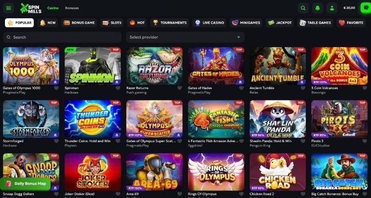 SpinMills casino spellen