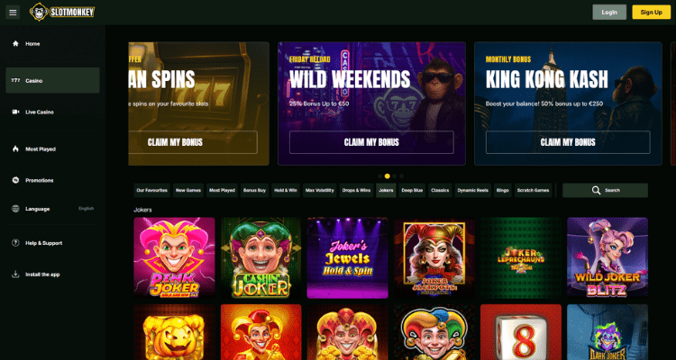 Slotmonkey casinospellen