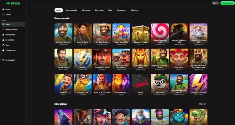 Betninja casino online spellen